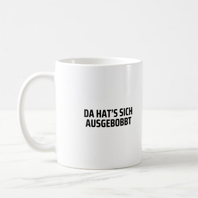 Da Hat’s Sich Ausgebobbt Roligt Bodybuilding Kaffemugg (Vänster)