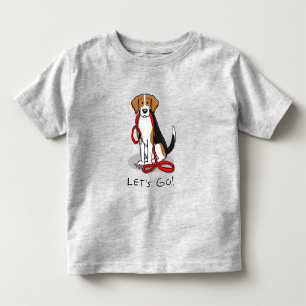 Då kör vi! Beagle Hund (Tri färg 3) Cute T Shirt