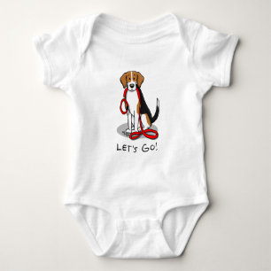Då kör vi! Beagle Hund (Tri färg 3) Cute T Shirt