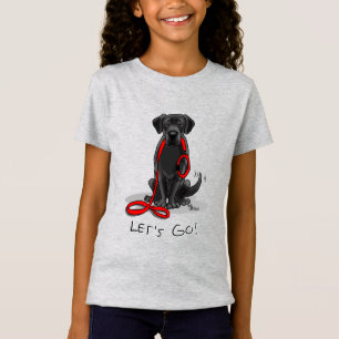 Då kör vi! Black Labour Retriever - Cute Hund T Shirt