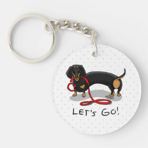 Då kör vi! Dachshund Hund (svart och brun) Lustigt
