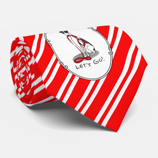 Då kör vi! (promenad) Greyhound Hund (svart vitt)  Slips (Rullad)