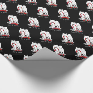 Då kör vi! Samoyed & leash Presentpapper
