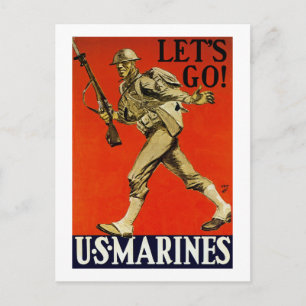 Då kör vi! ~ US Marines Vykort