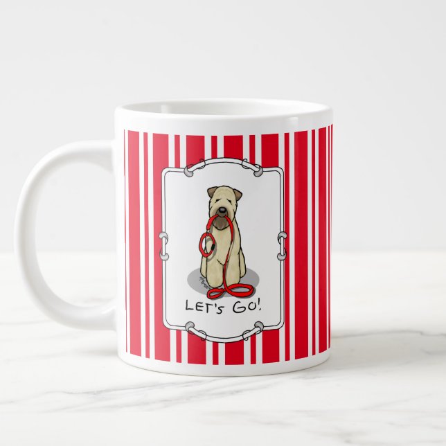 Då kör vi! Walk Wheaten Terrier-Hund (vävs 1b2) Jumbo Mugg (Vänster)