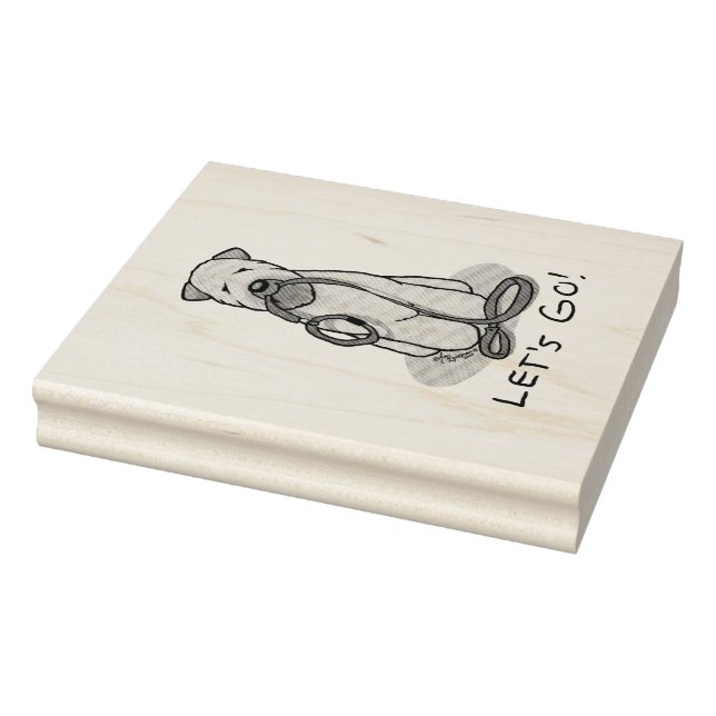 Då kör vi! Walk Wheaten Terrier-Hund (vävs 1b2) Stämpel (Stämpel)