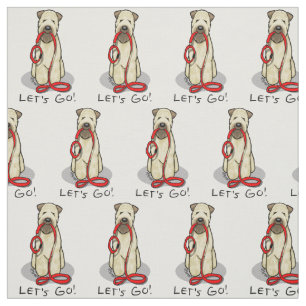 Då kör vi! Walk Wheaten Terrier-Hund (vävs 1b2) Tyg