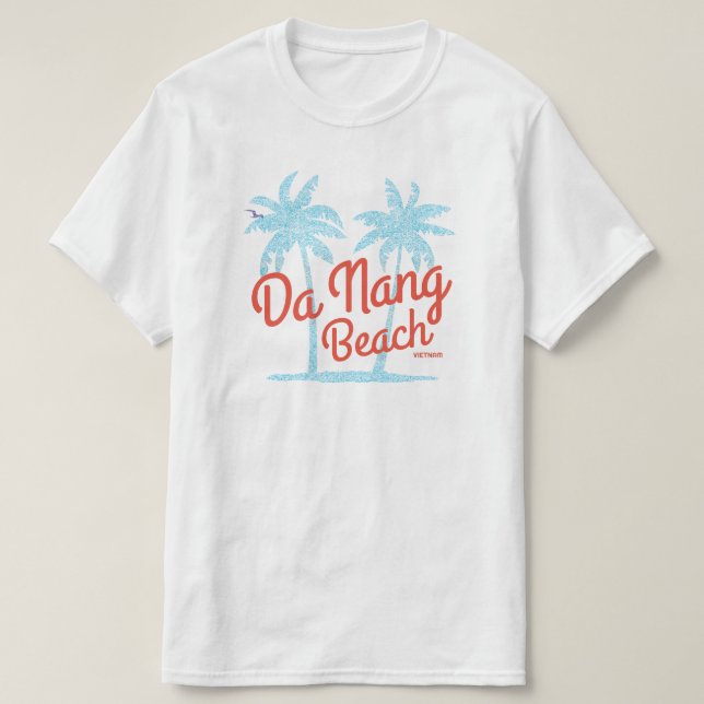 Da Nang Beach-Vintagen är inläst T Shirt (Design framsida)