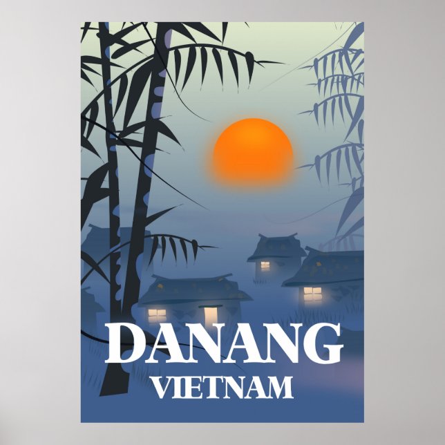 Da Nang Vietnam Resemålning affisch (Framsidan)