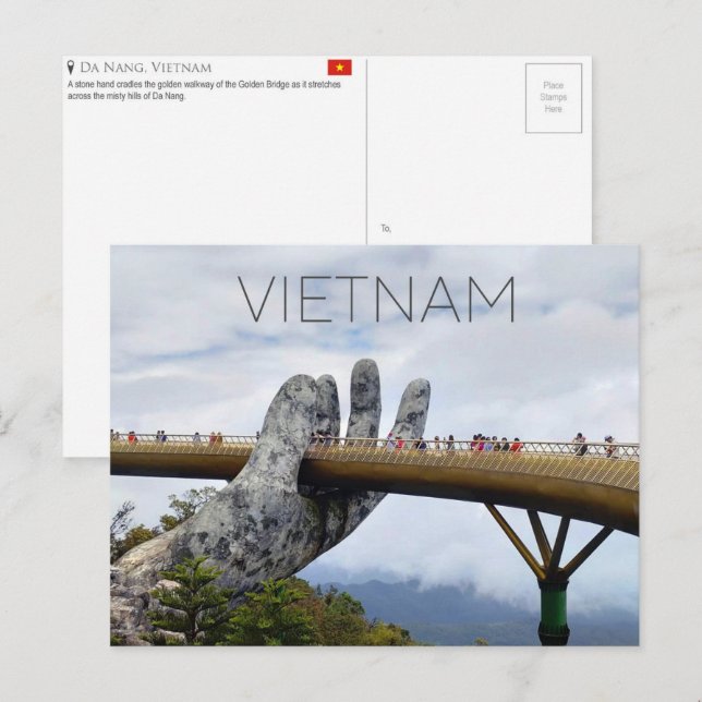 Da Nang, Vietnam Reseminnings vykort (Fram/baksida)