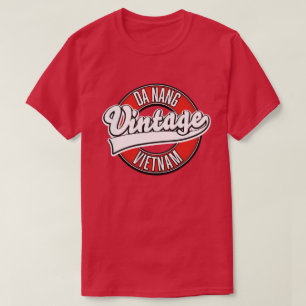 Da Nang vietnam retro logotyp Inbjudan vykort T Shirt