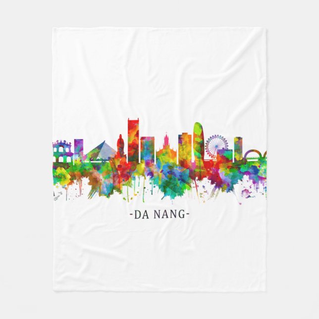 Da Nang Vietnam Skyline Fleecefilt (Framsidan)