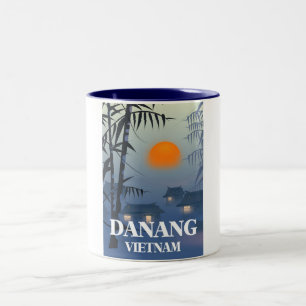 Da Nang Vietnam Travel-affisch Två-Tonad Mugg