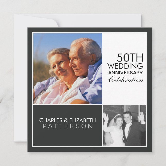 Då Nu Modern Block-årsfestinbjudan Inbjudningar (Framsida)