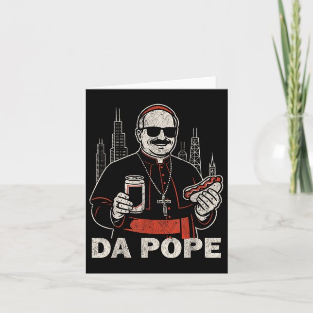 Da Pope from America Chicago Pope Leo Xiv Funny VI Kort (Framsida)