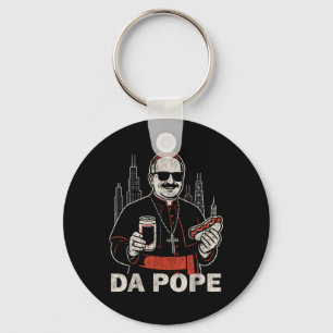 Da Pope from America Chicago Pope Leo Xiv Funny VI Nyckelring