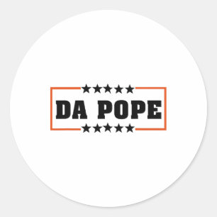Da Pope from America Chicago Pope Leo Xiv Provost Runt Klistermärke