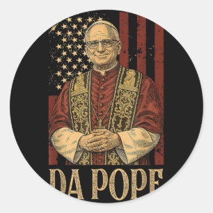 Da Pope Leo Xiv New Pope Funny Humor Manar Women Runt Klistermärke