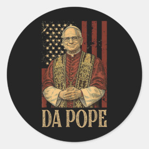 Da Pope Leo Xiv New Pope Funny Humor Manar Women Runt Klistermärke