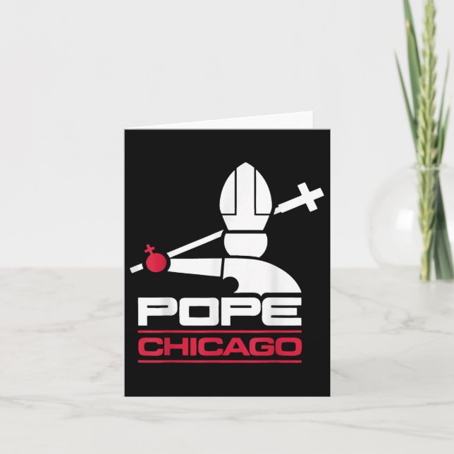 Da Pope Leo Xiv Shirt Chicago Baseball Kort (Framsida)