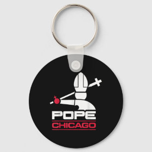 Da Pope Leo Xiv Shirt Chicago Baseball Nyckelring