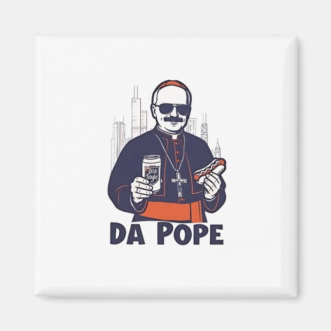 Da Pope Leo XIV Vatican 4:e juli USA Magnet (Framsidan)