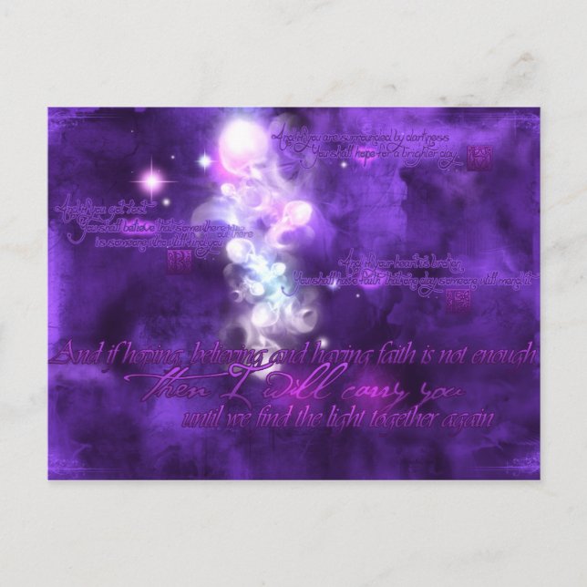 Då ska jag bära dig vykort (Framsida)