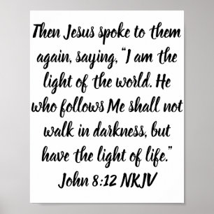 Då talade Jesus till dem igen och sade: "Det är ja Poster