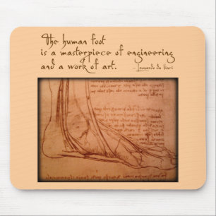 Da Vinci: "Är människafoten… ", Musmatta