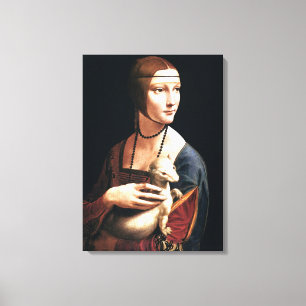 Da Vinci - Dam med Ermine Canvastryck