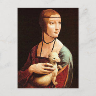Da Vinci: Dam med Ermine Vykort
