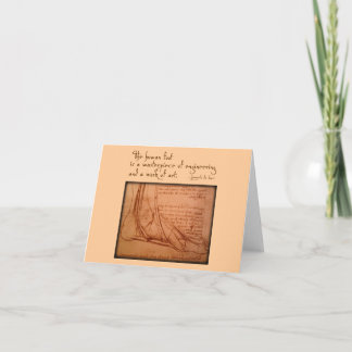 da Vinci: "Den mänskliga foten är..." Kort