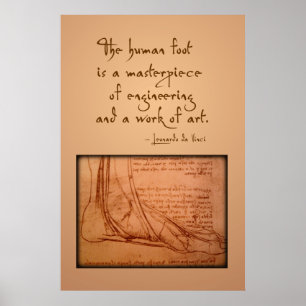 da Vinci: "Den mänskliga foten är..." Poster