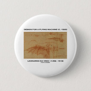 Da Vinci design för en flygmaskin Knapp
