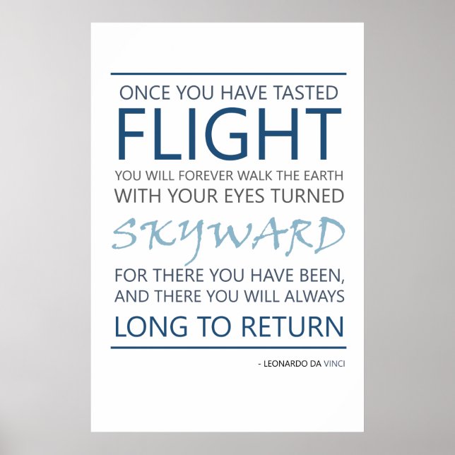 Da Vinci Flight Quote Poster (Framsidan)