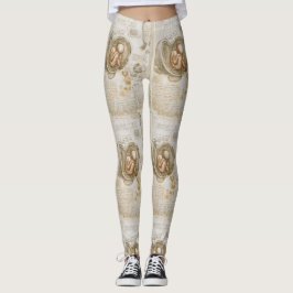 Da Vinci fosterteckningar Leggings