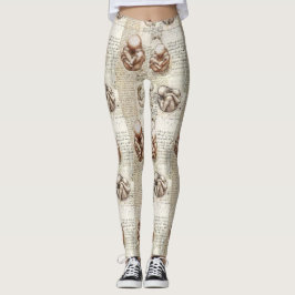 Da Vinci fosterteckningar Leggings