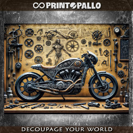 Da Vinci garage and steampunk bike