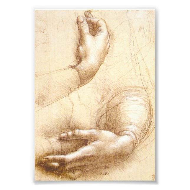 Da Vinci Händer Fototryck (Framsidan)