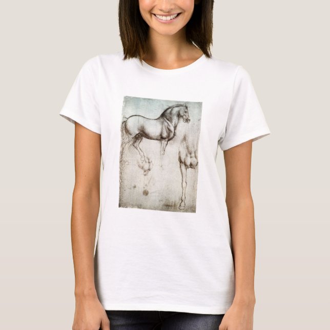 Da Vinci häst T Shirt (Framsida)