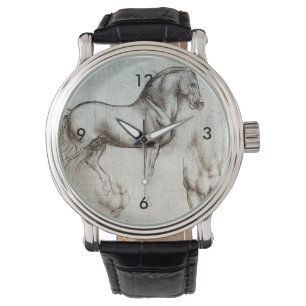 Da Vinci Horse Study Renaissance Sketch Fine Art Armbandsur