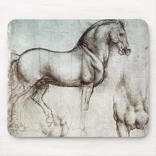 Da Vinci Horse Study Renaissance Sketch Fine Art Musmatta (Framsidan)