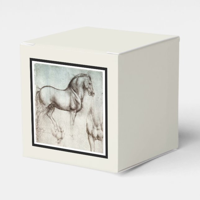 Da Vinci Horse Study Renaissance Sketch Fine Art Presentaskar (Framsidan Sidan)