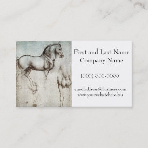 Da Vinci Horse Study Renaissance Sketch Fine Art Visitkort