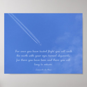 Da Vinci inspirera flygcitationstecken Poster