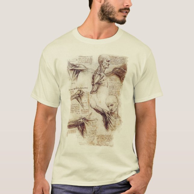 Da Vinci -- Knuffa skissar T Shirt (Framsida)