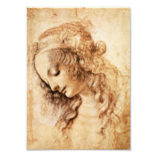 Da Vinci kvinna Head tryck