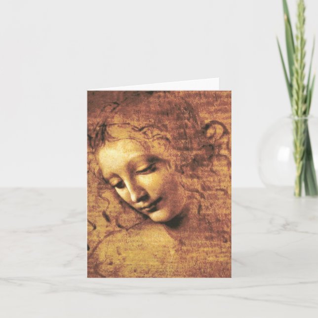 Da Vinci La Scapigliata-anteckningskort Kort (Framsida)