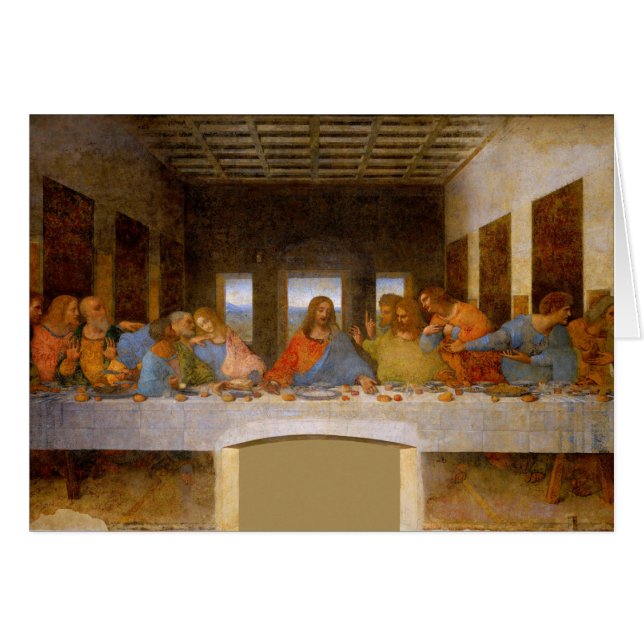 Da Vinci Last Supper Fine Art Classic Hälsningskort (Framsidan Horizontal)