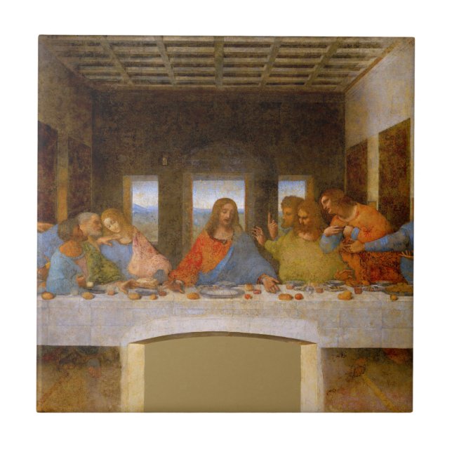 Da Vinci Last Supper Fine Art Classic Kakelplatta (Framsidan)